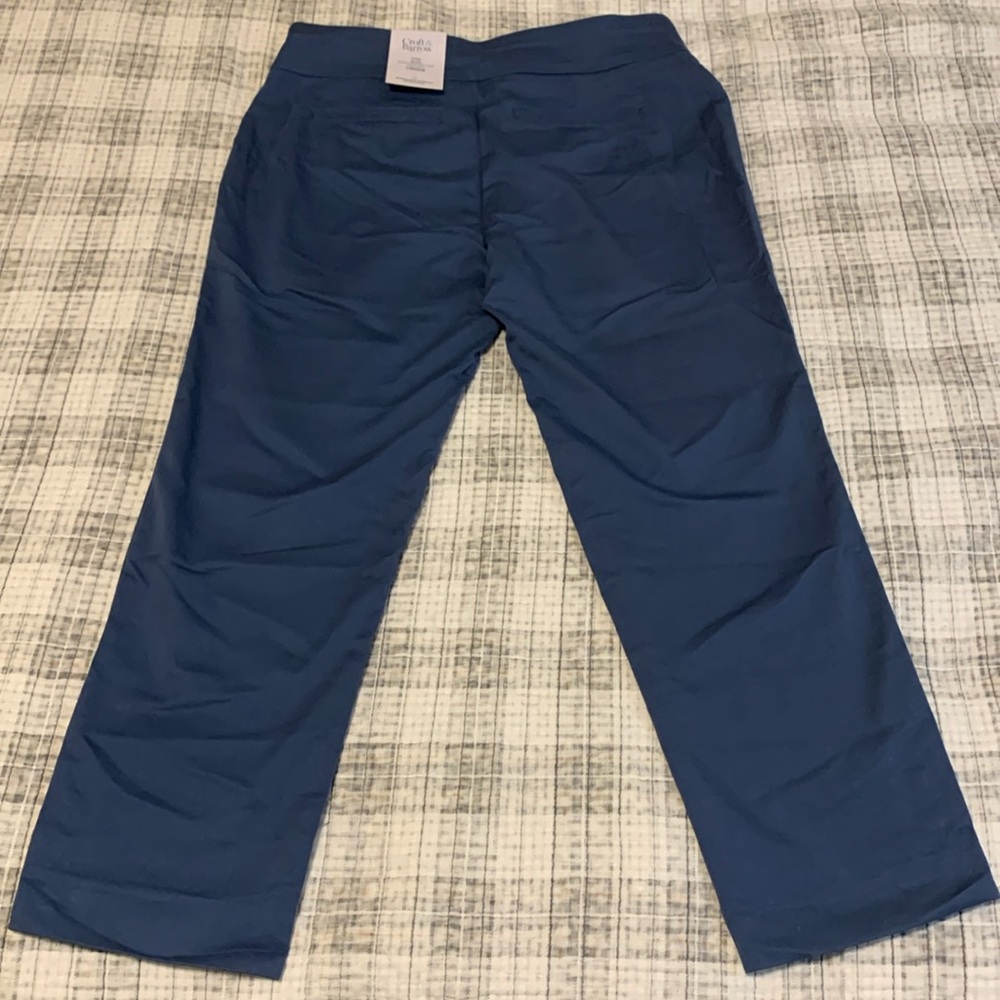 Croft & barrow size 12 regular blue effortless stretch mid-rise pants NWT - Picture 2 of 5